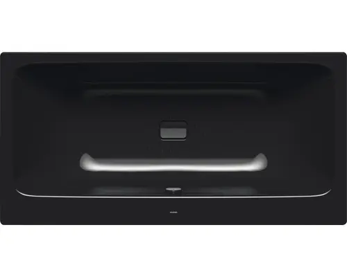 Rechteckbadewanne Kaldewei Asymmetric Duo Antislip 180x90 cm schwarz glänzend mit Antirutschbeschichtung