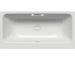 Hornbach Rechteckbadewanne Kaldewei Asymmetric Duo Perl-Effekt 190x100 cm manhattan glänzend mit Griffbohrung und schmutzabweisender Beschichtung