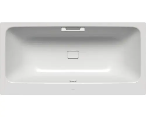 Rechteckbadewanne Kaldewei Asymmetric Duo Perl-Effekt 170x80 cm manhattan glänzend mit Griffbohrung und schmutzabweisender Beschichtung