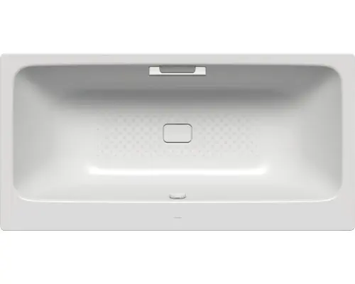 Rechteckbadewanne Kaldewei Asymmetric Duo Antislip 180x90 cm manhattan glänzend mit Griffbohrung und vollflächiger Antirutschbeschichtung