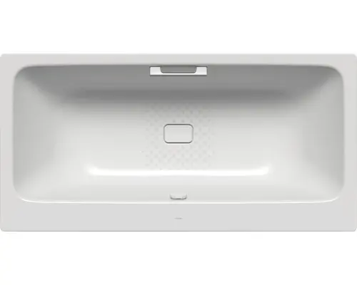 Rechteckbadewanne Kaldewei Asymmetric Duo Antislip 170x80 cm manhattan glänzend mit Griffbohrung und Antirutschbeschichtung
