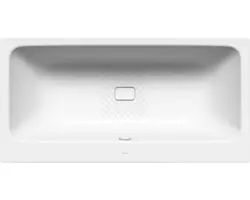Rechteckbadewanne Kaldewei Asymmetric Duo Perl-Effekt Antislip 170x80 cm alpinweiß glänzend mit Antirutschbeschichtung und schmutzabweisender Beschichtung