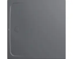 Extraflache Duschwanne Kaldewei Cayonoplan Multispace Secure Plus 120x120x1,7 cm cool grey 80 matt mit Wannenträger, vollflächiger Antirutschbeschichtung und Antidröhnmatte 25 dB