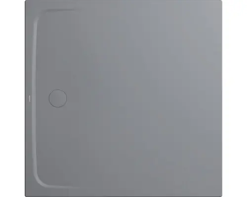 Extraflache Duschwanne Kaldewei Cayonoplan Multispace Secure Plus 120x120x1,7 cm cool grey 70 matt mit Wannenträger, vollflächiger Antirutschbeschichtung und Antidröhnmatte 25 dB