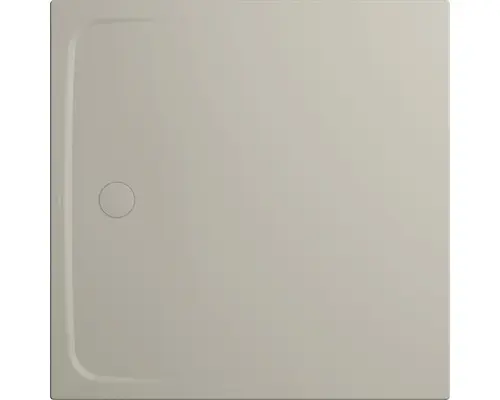 Extraflache Duschwanne Kaldewei Cayonoplan Multispace Secure Plus 120x120x1,7 cm warm grey 50 matt mit vollflächiger Antirutschbeschichtung und Antidröhnmatte 25 dB