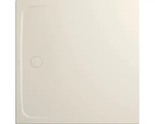 Extraflache Duschwanne Kaldewei Cayonoplan Multispace Secure Plus 120x120x1,7 cm warm beige 20 matt mit vollflächiger Antirutschbeschichtung und Antidröhnmatte 30 dB