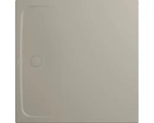 Extraflache Duschwanne Kaldewei Cayonoplan Multispace Secure Plus 120x120x1,7 cm warm grey 60 matt mit Wannenträger, vollflächiger Antirutschbeschichtung und Antidröhnmatte 30 dB