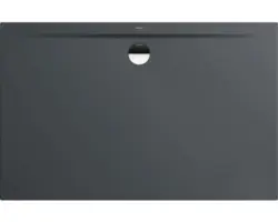 Rechteck-Duschwanne Kaldewei Superplan Zero Secure Plus 80x100x3,7 cm warm grey 85 matt mit Wannenträger und vollflächiger Antirutschbeschichtung