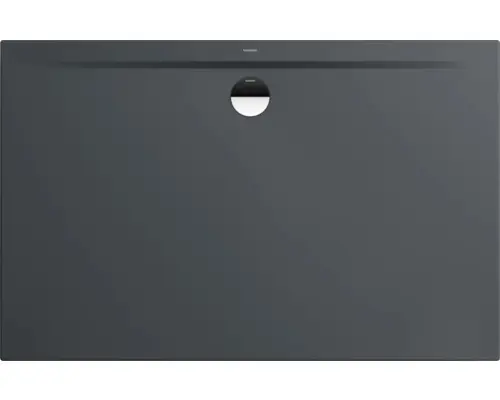 Rechteck-Duschwanne Kaldewei Superplan Zero Secure Plus 80x100x3,7 cm warm grey 85 matt mit Wannenträger und vollflächiger Antirutschbeschichtung