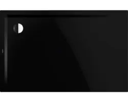 Extraflache Rechteck-Duschwanne Kaldewei Superplan 90x75x2,5 cm schwarz glänzend