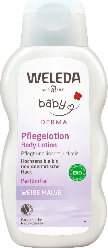 Weleda Baby Derma Pflegelotion Weiße Malve