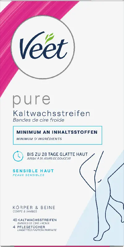 Veet pure Kaltwachsstreifen für Körper & Beine