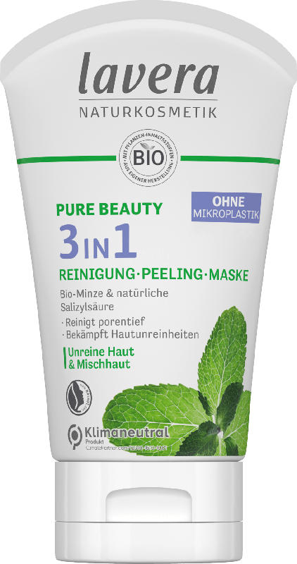 lavera Pure Beauty 3in1 Reinigung - Peeling - Maske
