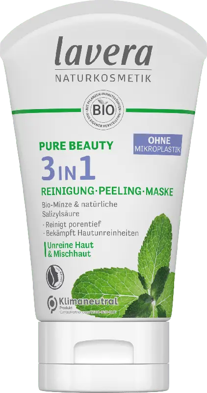 lavera Pure Beauty 3in1 Reinigung - Peeling - Maske