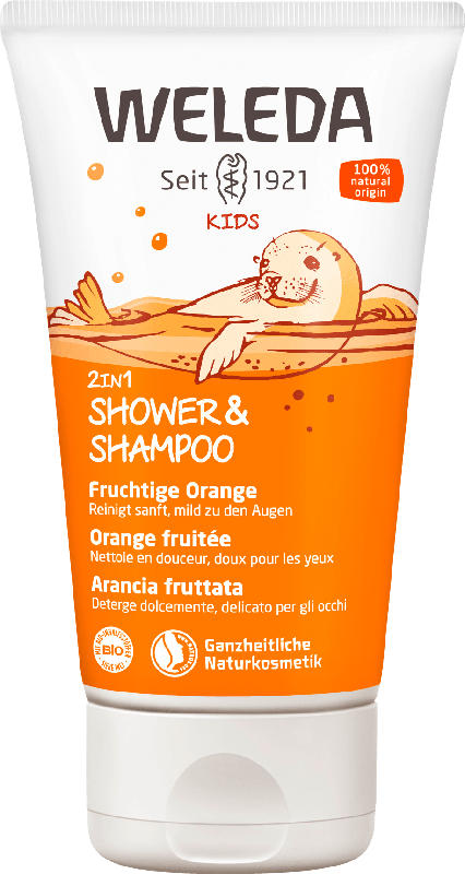 Weleda Kids 2in1 Dusche & Shampoo Fruchtige Orange