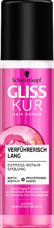 Schwarzkopf Gliss Kur Hair Repair Verführerisch Lang Express-Repair-Spülung