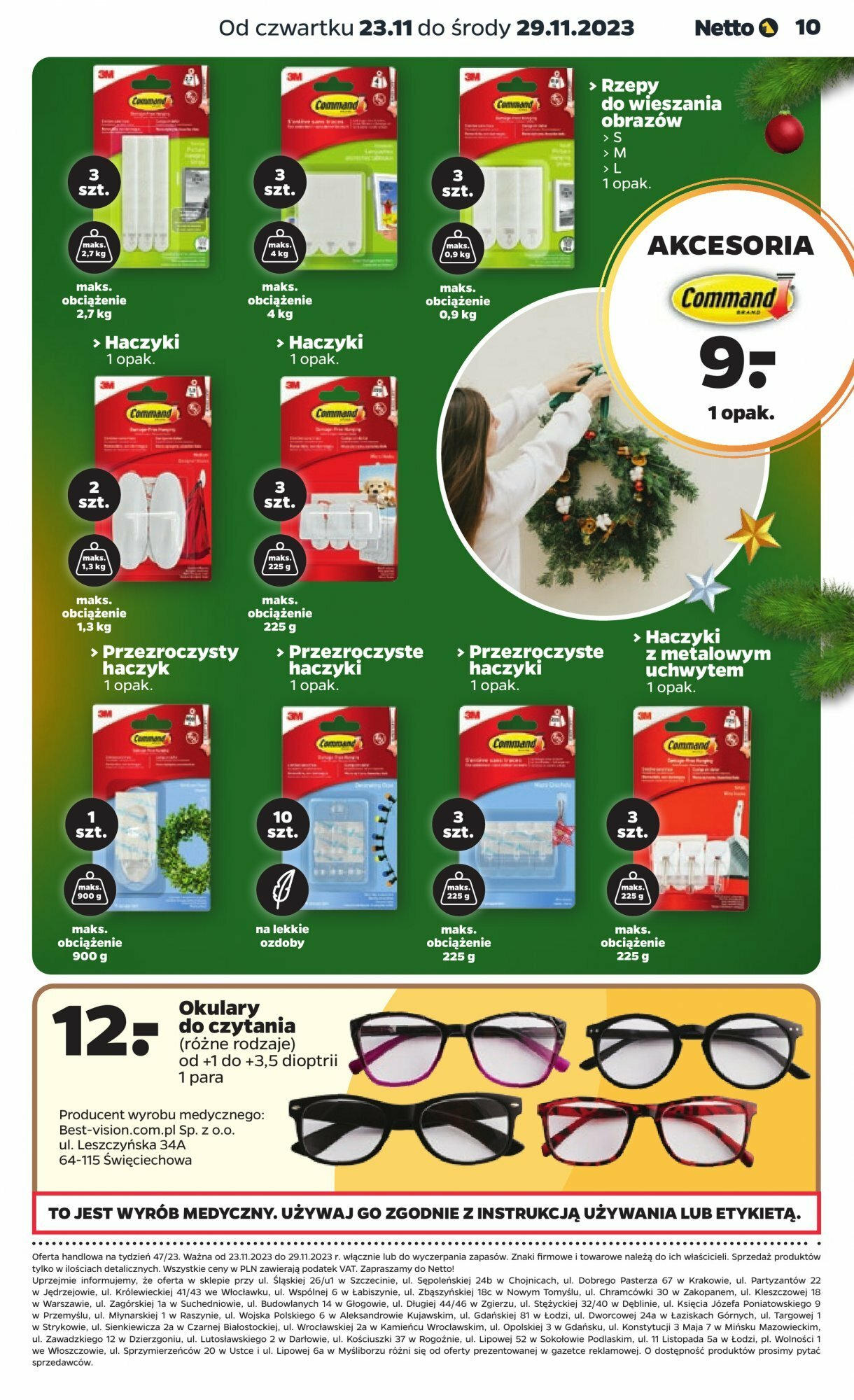 Netto gazetka od 23.11.2023 | BoÅ¼e Narodzenie ðŸŽ„ðŸŽ� | Strona: 10 | Produkty: Okulary