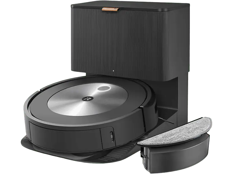 iRobot Combo® j5+ Saug- und Wischroboter inkl. Clean Base® Station (Schwarz, Laufzeit: 1h 15 min)