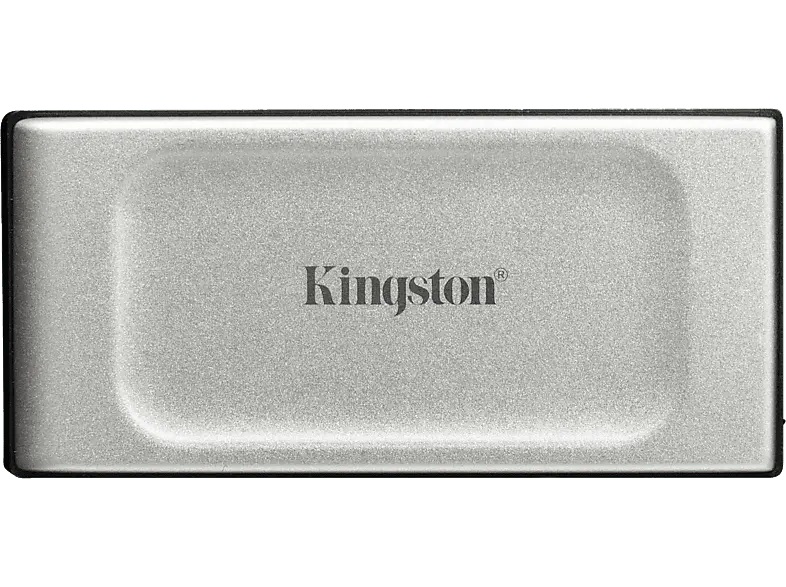 KingsTON 500GB SSD Festplatte XS2000 Portable, USB-C 3.2, Extern, R2000/W2000, Silber/Schwarz