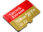 MediaMarkt SanDisk Extreme microSDXC 128GB Kit, R190/W90, UHS-I U3, A2, Class 10; Speicherkarte - bis 30.03.2024