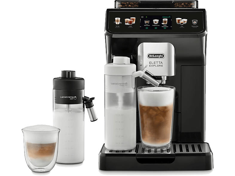 De'Longhi ECAM450.55.G Eletta Explore Kaffeevollautomat (Grau, Ja, 19 bar, externer Milchbehälter) mit 5 Jahre Geräteschutz