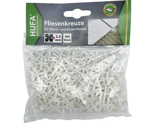 Fliesenlegekreuze Hufa 2,5 mm 200er Pack weiß