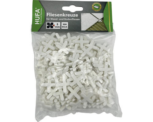 Fliesenlegekreuze Hufa 5 mm 200er Pack weiß