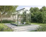 Hornbach Gewächshaus Vitavia Triton 5000 Einscheibensicherheitsglas 3 mm 198 x 256 cm smaragd