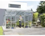 Hornbach Gewächshaus Vitavia Aphrodite 11500 Einscheibensicherheitsglas/ Hohlkammerplatten 3/10 mm 275x396 cm Aluminium