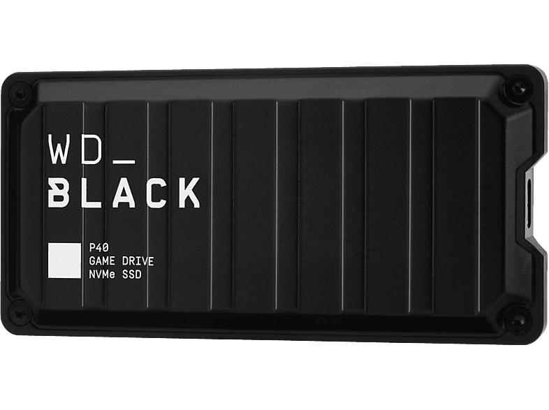 Western Digital 2TB P40 WD_black Game Drive SSD USB-C USB 3.2 Gen 2x2 externe NVMe Solid-State mit RGB-Licht, bis zu 2000 MB/s, für Playstation, Xbox, PC und Mac; Festplatte