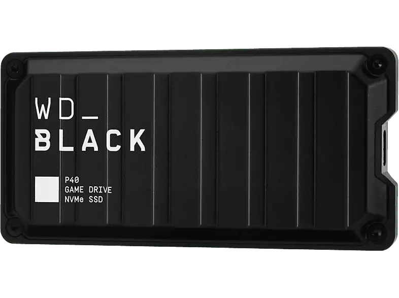 Western Digital 2TB P40 WD_black Game Drive SSD USB-C USB 3.2 Gen 2x2 externe NVMe Solid-State mit RGB-Licht, bis zu 2000 MB/s, für Playstation, Xbox, PC und Mac; Festplatte