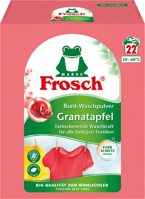 Frosch Granatapfel Bunt-Waschpulver