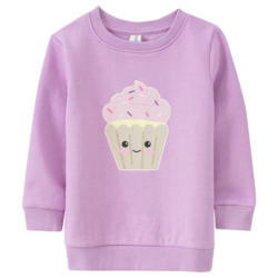 Mädchen Sweatshirt mit Cupcake-Applikation (Nur online)
