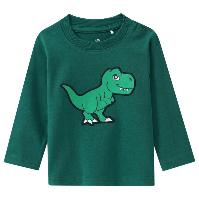 Baby Langarmshirt mit Dino-Applikation (Nur online)