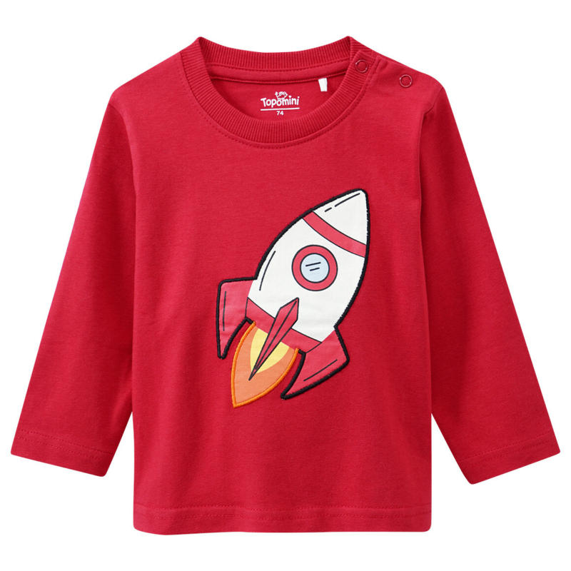 Baby Langarmshirt mit Raumschiff-Applikation (Nur online)