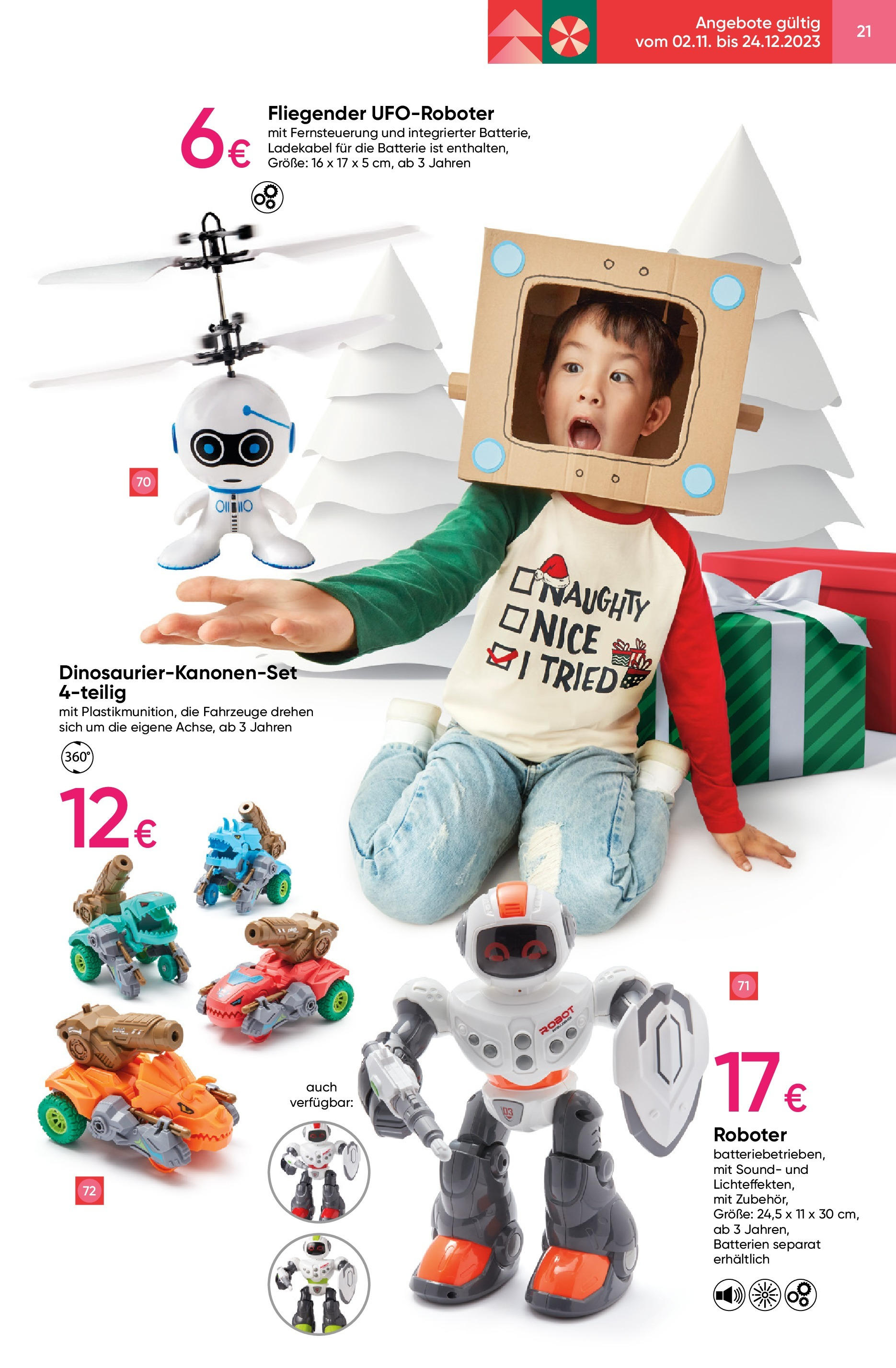 Pepco Flugblatt 02.11.2023 | WEIHNACHTEN | Seite: 21 | Produkte: Roboter, Batterie