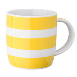 Tasse mit weißen Streifen