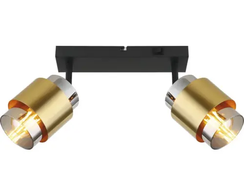 Strahler/Spot/Fluter Globo MILLEY E27 40 W 2-flammig IP 20 schwarz ( 15560-2 )