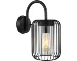 Hornbach Wandleuchte Globo NINA E27 15 W 1-flammig IP 44 schwarz ( 31985 )