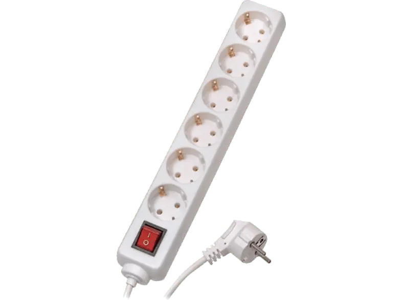 Vivanco 28260 6-fach Steckdosenleiste mit Schalter, 1,4m