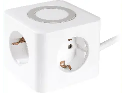 Vivanco Steckdosenwürfel 3-fach mit 2x USB-A und 1x USB-C; Steckdosen Verteiler