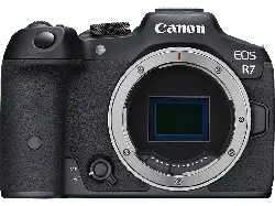 Canon Systemkamera EOS R7 Gehäuse, 32.5MP APS-C, 15 B/s, 2.36Mio OLED Sucher, 2.95 Zoll Touch LCD, Schwarz