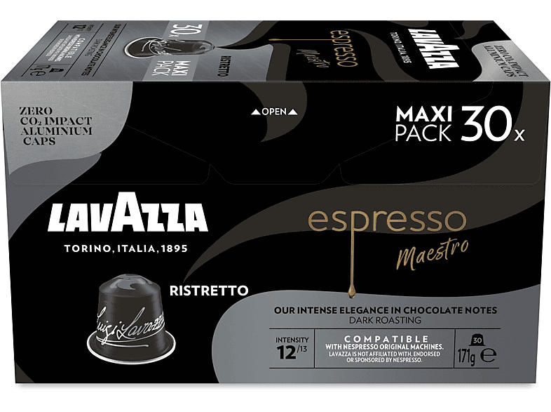 Lavazza Kaffeekapsel Espresso Maestro Ristretto (30 Stk., Kompatibles System: Nespresso); Kaffeekapsel 30 Stück