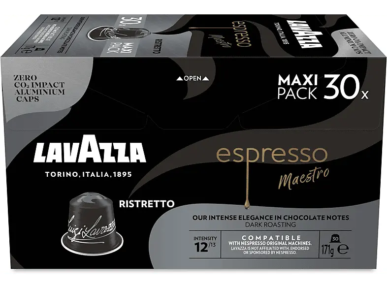 Lavazza Espresso Maestro Ristretto Kaffeekapsel, 30 Stück, Kompatibles System: Nespresso