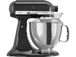 Kitchen Aid 5 KSM 175 PSEOB Artisan K&uuml;chenmaschine Onyx Schwarz (R&uuml;hrsch&uuml;sselkapazit&auml;t: 4,8 l, 300 Watt)