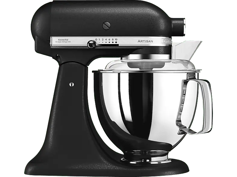 Kitchen Aid 5 KSM 175 PSEBK Artisan Küchenmaschine Gusseisen Schwarz (Rührschüsselkapazität: 4,8 l, 300 Watt)