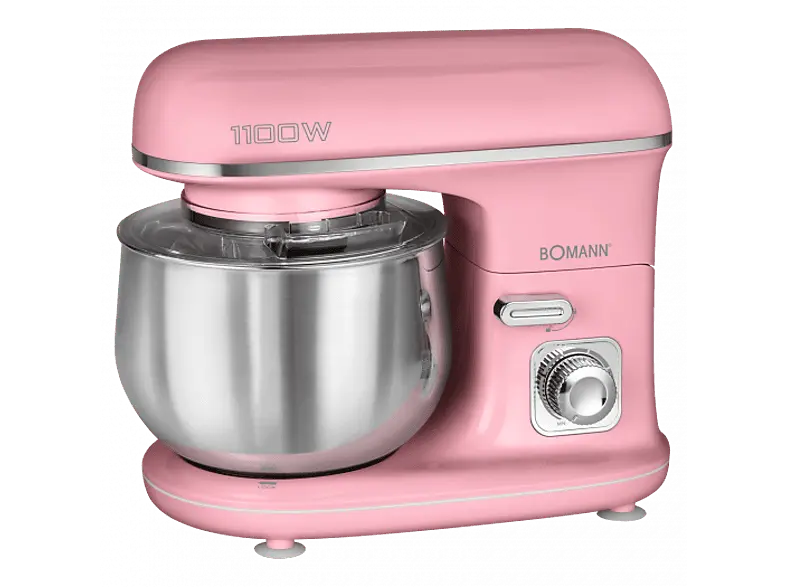 Bomann KM 6030 CB Knetmaschine Pink (Rührschüsselkapazität: 5 l, 1100 Watt)