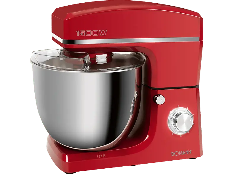 Bomann KM 6036CB K&uuml;chenmaschine Rot (R&uuml;hrsch&uuml;sselkapazit&auml;t: 10 l, 1500 Watt)