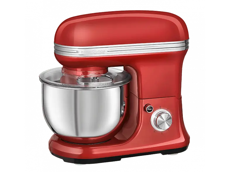 Profi Cook PC-KM 1197 Küchenmaschine Rot (Rührschüsselkapazität: 5 l, 1200 Watt)