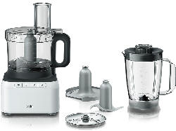 Braun Kompakt-Küchenmaschine FP 3131 WH, Weiß/Grau Küchenmaschine (Rührschüsselkapazität: 2,1 l, 800 Watt)